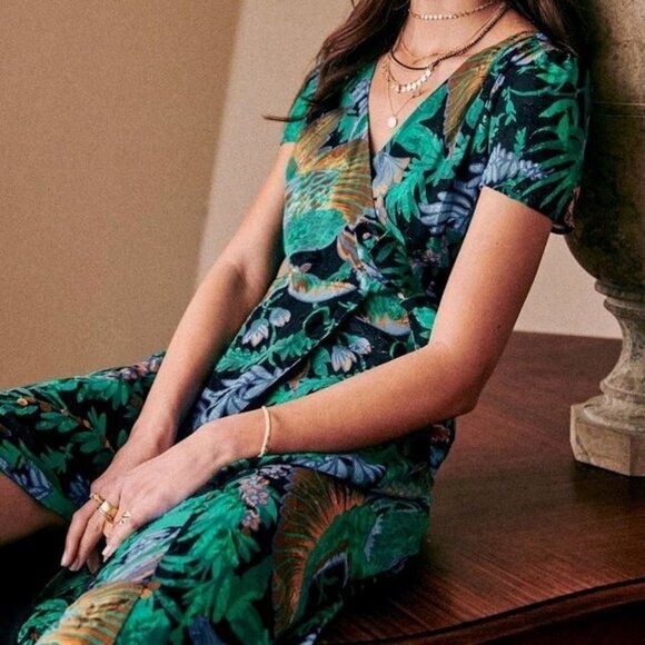 Sezane Armelle maxi wrap dress, Sz 38/6, BNWT - Picture 4 of 12